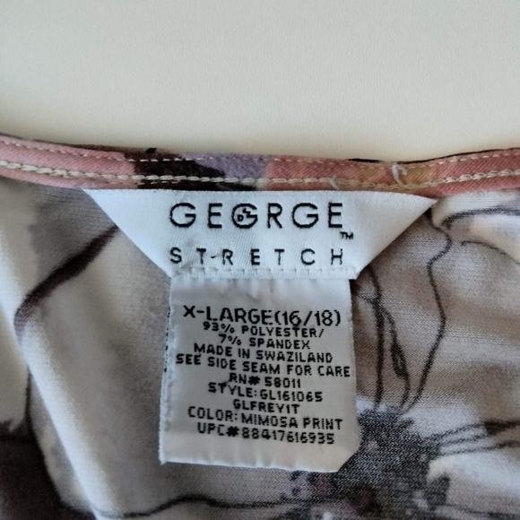 George Stretch Women's Hi-Low Floral Top size XL (16-18).‎ - Picture 4 of 8